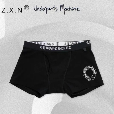 日代ZXN克罗CH字母四角纯棉chrome十字架标内裤粉黑男女同款打底