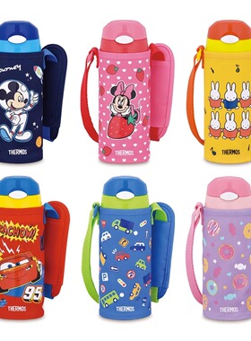 膳魔师不锈钢儿童保温吸管杯卡通便携进口日式水杯子FHL-403