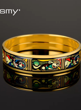 非遗传承手绘画珐琅保真首饰手镯