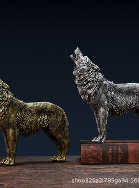 现代简约创意动物摆件家居客厅装饰品狮子棕熊办公室摆设工艺品