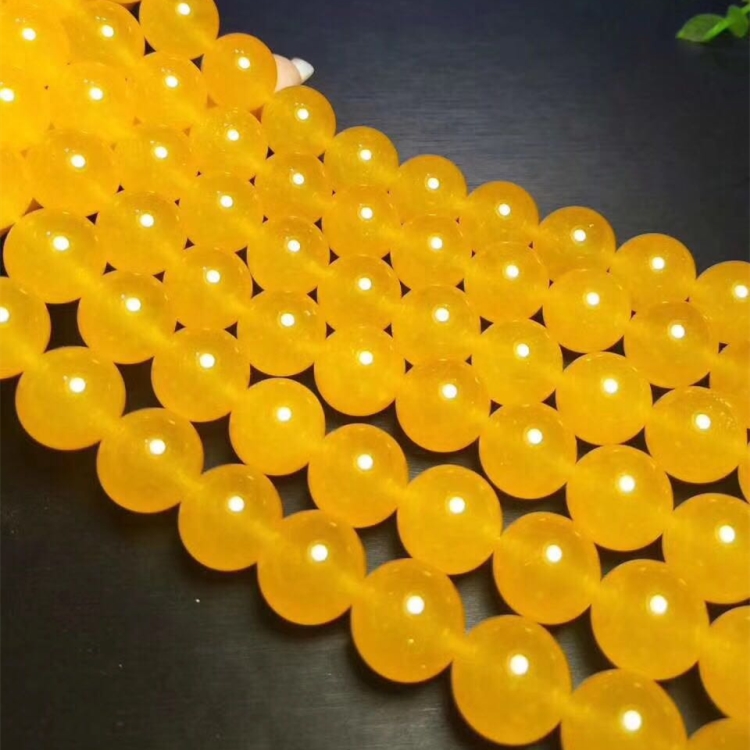 黄玉髓diy手链手串半成品散珠