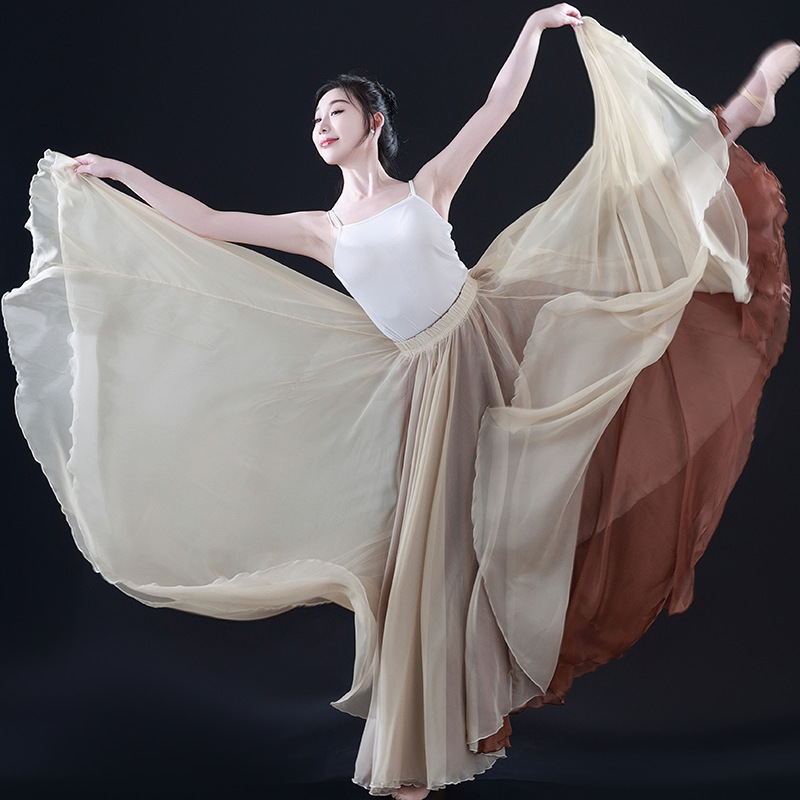 古典舞舞蹈裙900度大摆裙民族风舞蹈服饰新疆舞练功舞广场舞演出