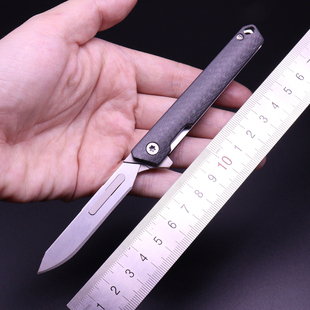 EDC折叠手术刀柄锋利美工刀重型裁纸刀60号刀片钥匙扣4号手术刀柄