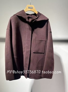MF玛菲2025冬专柜正品 绵羊毛夹克款宽松毛呢外套A1FZ4451D 7980