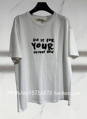 AUM奥姆2025秋专柜正品 圆领 棉舒适 宽松 绣花T恤M1FZ30847  980