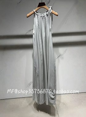 MF玛菲2025夏季专柜正品 桑蚕丝 条纹 挂脖连衣裙A1FZ26836  5680