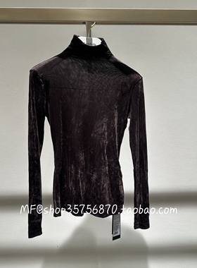 ZCY朱崇恽2025冬专柜正品 锦纶 植绒 半高领上衣C1FZ45021 1880