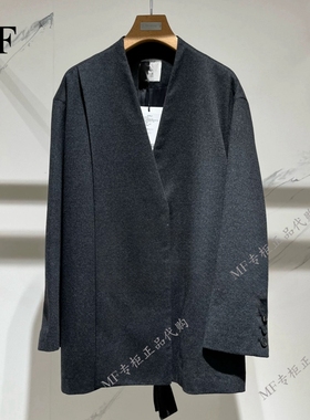 MF玛菲 2024冬专柜正品 羊毛无领 短款 毛呢外套A1EG43648 5680
