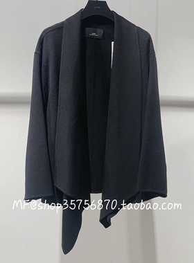 AUM奥姆2025冬专柜正品 绵羊毛 不对称结构双面呢外套M1FZ48348