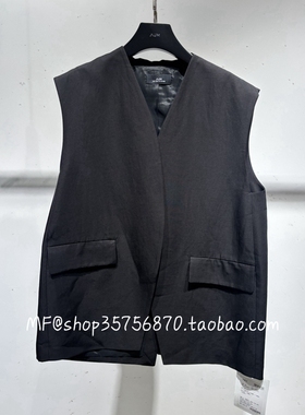 AUM奥姆~2025夏专柜正品 V领  无扣 西装马甲 外套M1FZ20854 2980