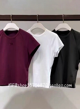 MF玛菲2026春季专柜正品 纯棉 圆领 刺绣短袖T恤A1GB13197 798