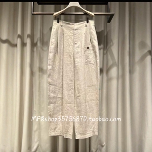 ZCY朱崇恽2026春专柜正品 亚麻 宽松 直筒休闲裤C1GB12255 4280