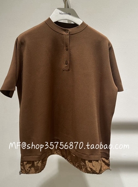 ZCY朱崇恽2025秋专柜正品 圆领 通勤 短袖针织衫C1FZ3705M 3680