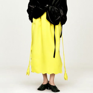 ZCY朱崇恽2026春专柜正品 缎面 波浪下摆 花苞半裙C1GB11872 3980