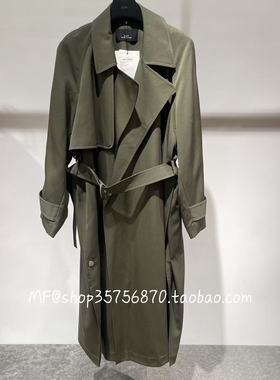 AUM奥姆2026春专柜正品 绵羊毛 经典翻领长款风衣M1GB1141F 5980