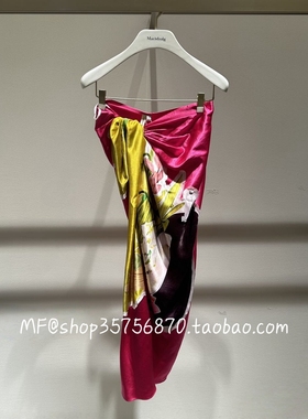 ZCY朱崇恽2025秋专柜正品 醋纤 贴花抽褶 长款半裙C1FZ30992 3480