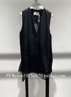 ZCY朱崇恽~2025夏专柜正品 V领 气质 醋纤 设计款马甲C1FZ22834