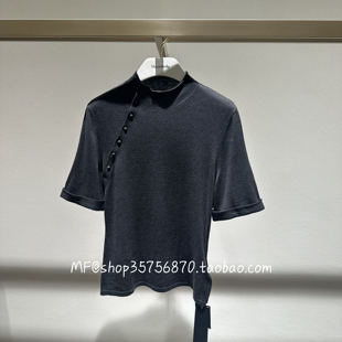 ZCY朱崇恽2026春专柜正品 薄款中式短袖套头针织衫C1GB1717M 2180