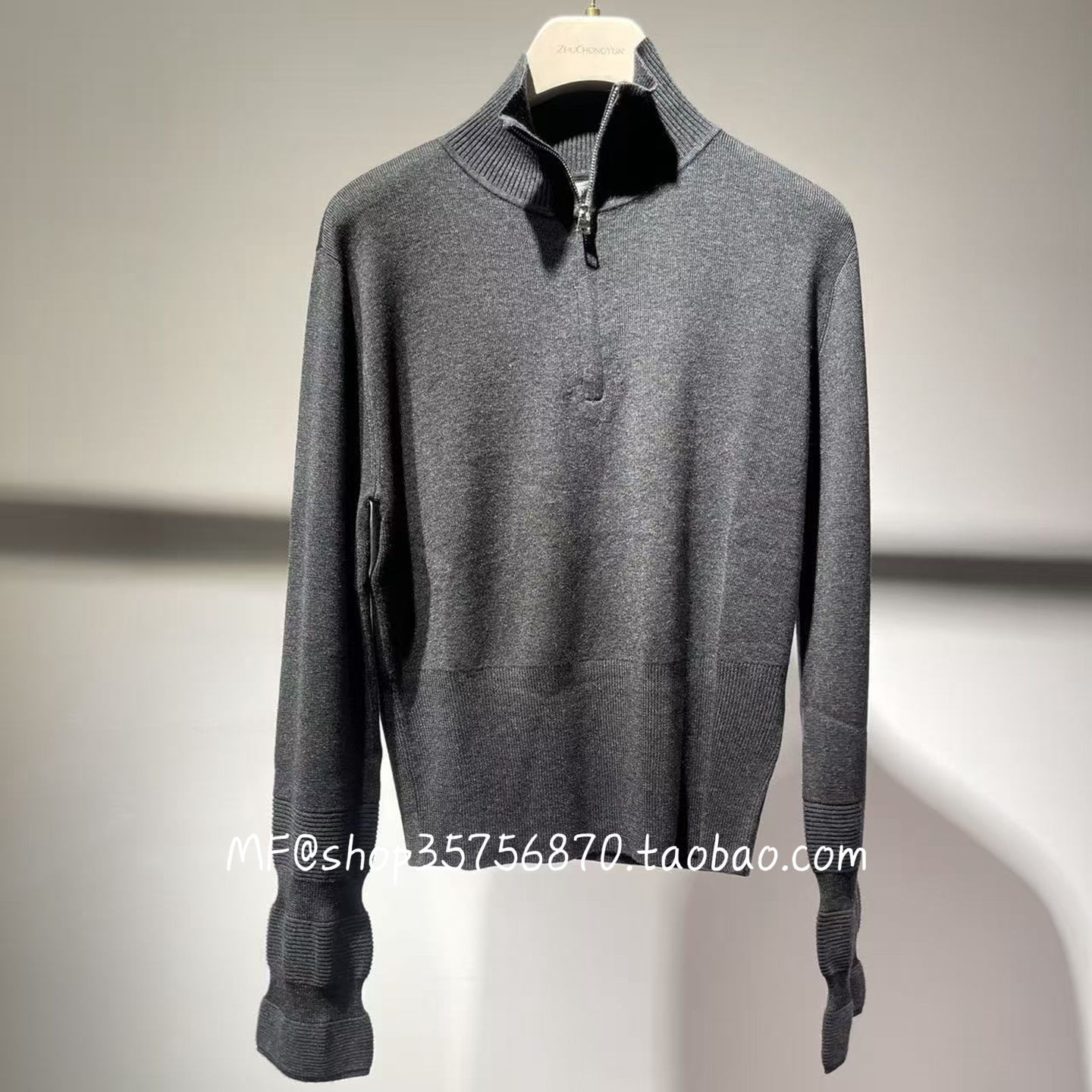 朱崇恽正品立领套头针织衫