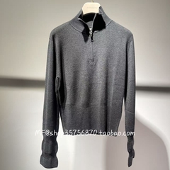 正品 ZCY朱崇恽2026春羊绒混纺薄款合身立领针织衫C1GB1172M 2880