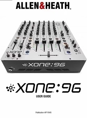 艾伦Xone:96 DJ混音台 双USB声卡 4通道 专业模拟调音台