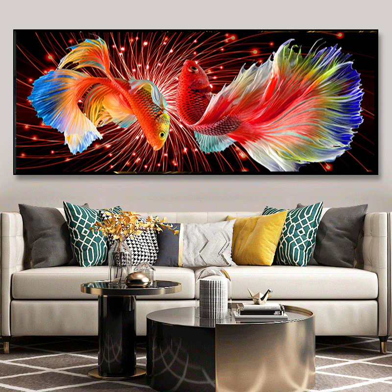 钻石画满钻新款招财锦鲤