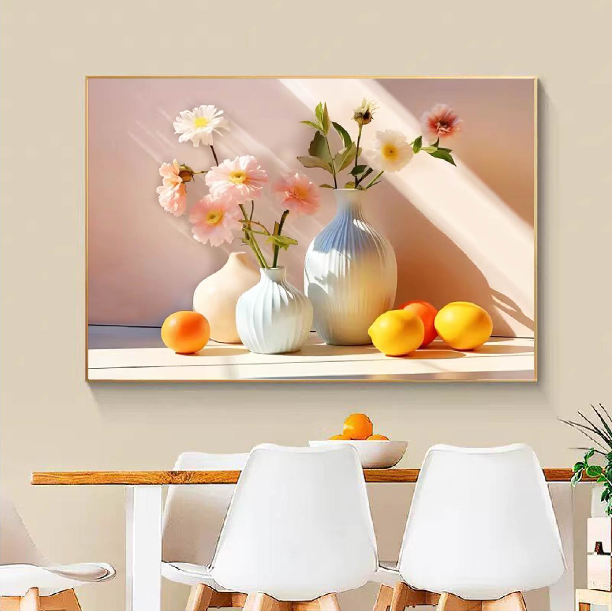 钻石画满钻现代简约奶油风餐厅卧室小幅手工贴钻十字绣diy装饰画