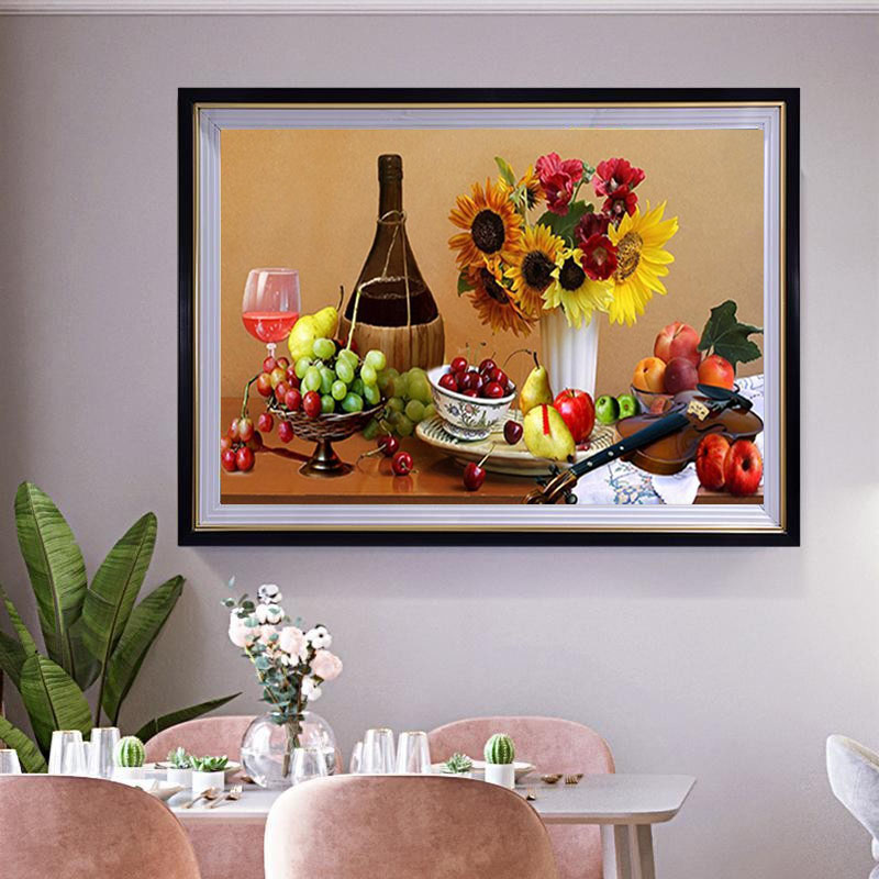 5d钻石画满钻新款简约客厅餐厅