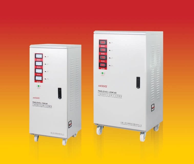 爱克赛三相稳压器6000w/tns(svc)-6kva全自动高精度380v稳压电源