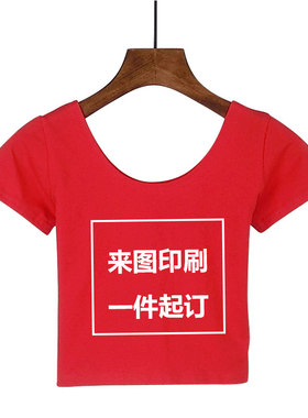 修身t恤纯棉修身女低领