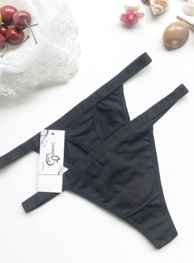 纯色纯棉丁字裤性感女青年T裤sexy t back 大码底裤打底底裤