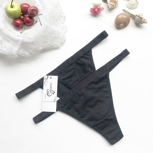 纯色丁字裤性感女青年T裤大码