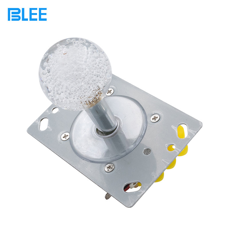 JY 다채로운 빛나는 파이팅 로커 화이트 크리스탈 볼 게임 로커 핸들 아케이드 파이팅 로커