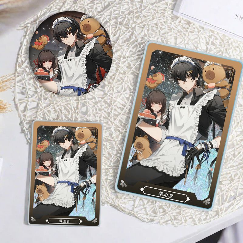 鸣潮 漂泊者流沙麻将吧唧徽章亚克力砖精美桌面立牌生日礼物摆件