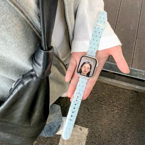 康康的原创海盐波点果冻细款适用iwatch11苹果手表小米手环10表带