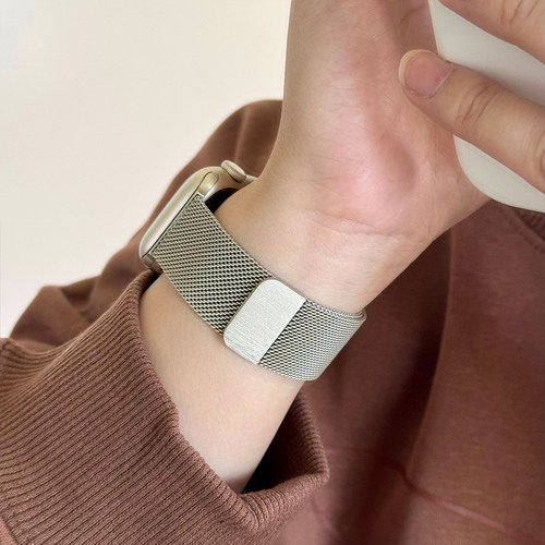 康康的短款米兰尼斯金属磁吸适用applewatch苹果手表iwatch11表带