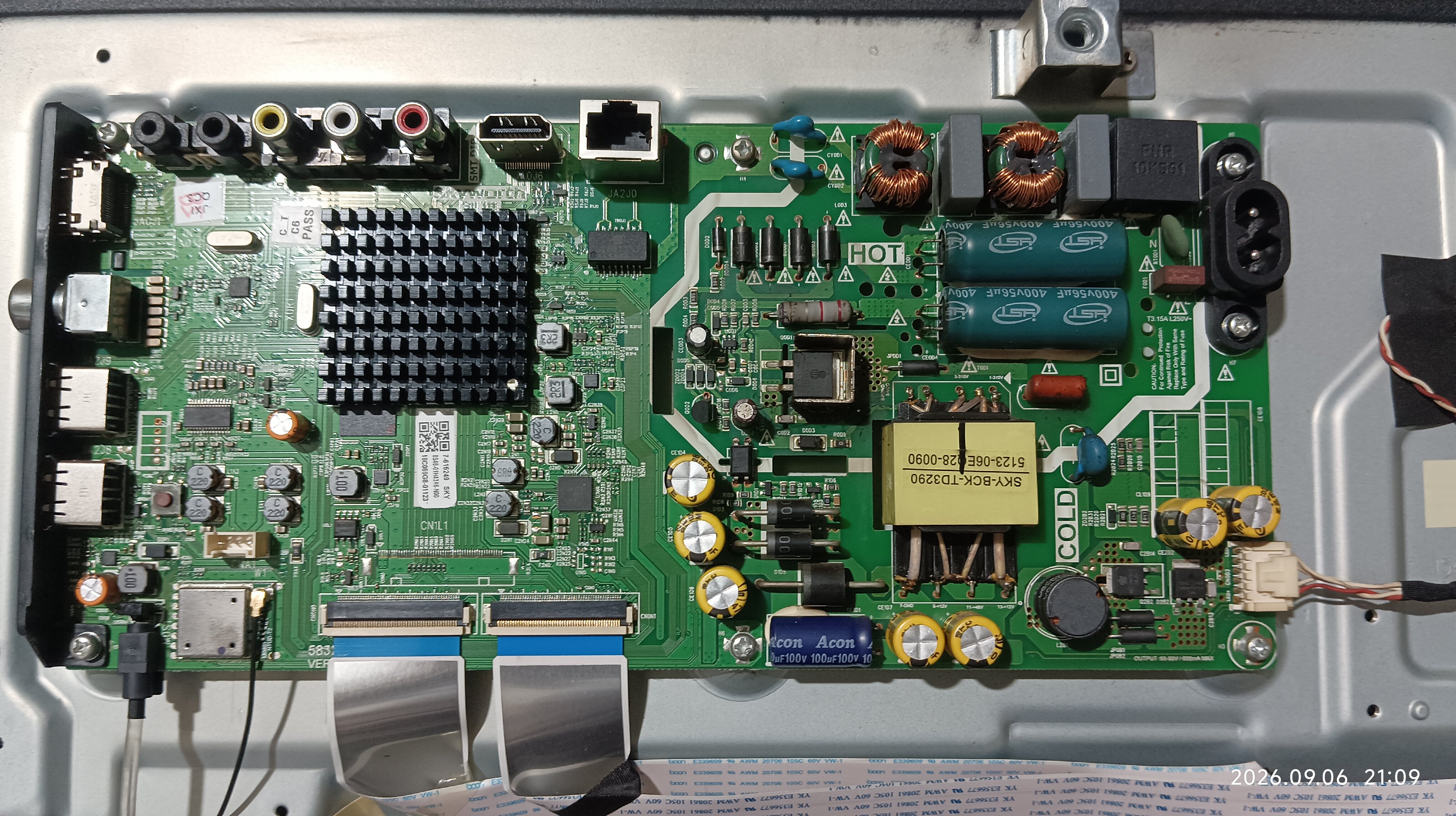 拆机原装创维43X6液晶电视机主板配屏RDL430FY(LN0-000)