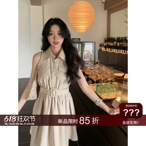 SYT自制老钱风翻领衬衫连衣裙