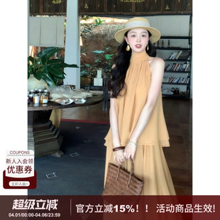 SYT自制 A字裙女 仙气飘飘高品质慵懒宽松型约会城市通勤雪纺套装