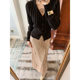 SYT自制 20点会员95折 节日年会氛围感气质亮片半身裙