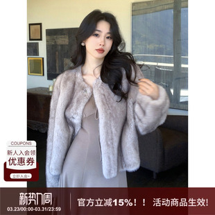 小香风蓬松软糯仿皮草毛毛绒外套皮毛一体大衣 SYT自制 风入松