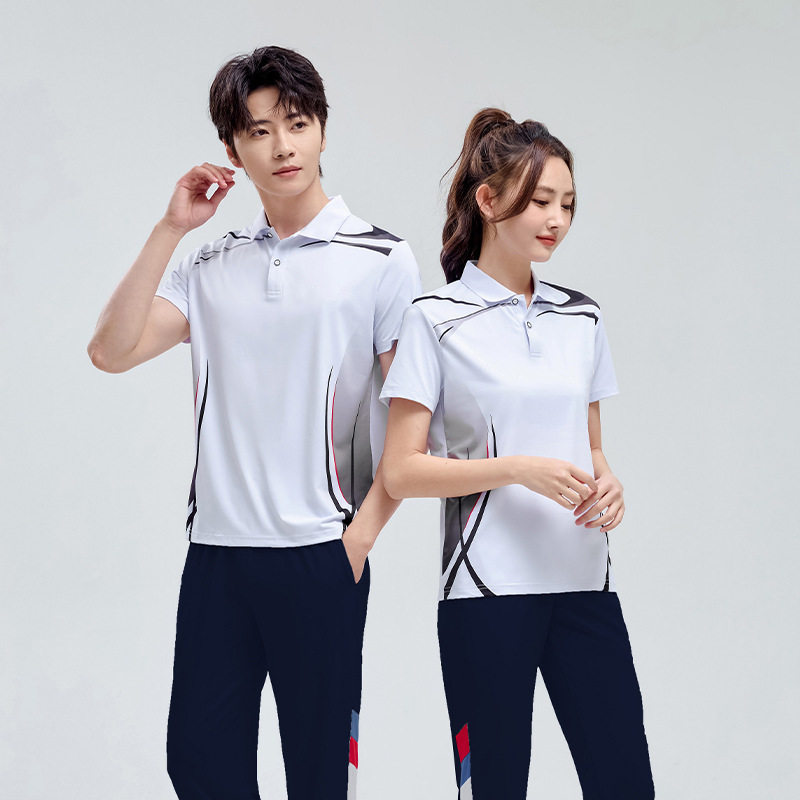 夏季运动套装男女团体服两件套学生运动会出场服领奖服polo衫长裤