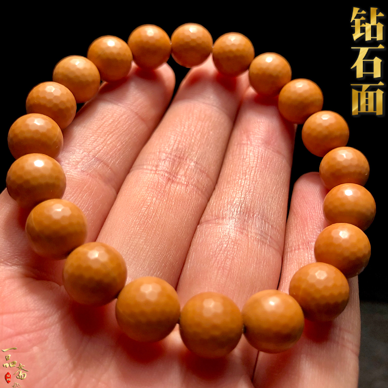 小钻石面正圆猴头手串