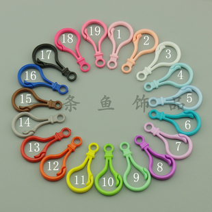 8个 25mm亚克力塑料钥匙扣圈包包挂彩色糖果色1元 DIY饰品配件