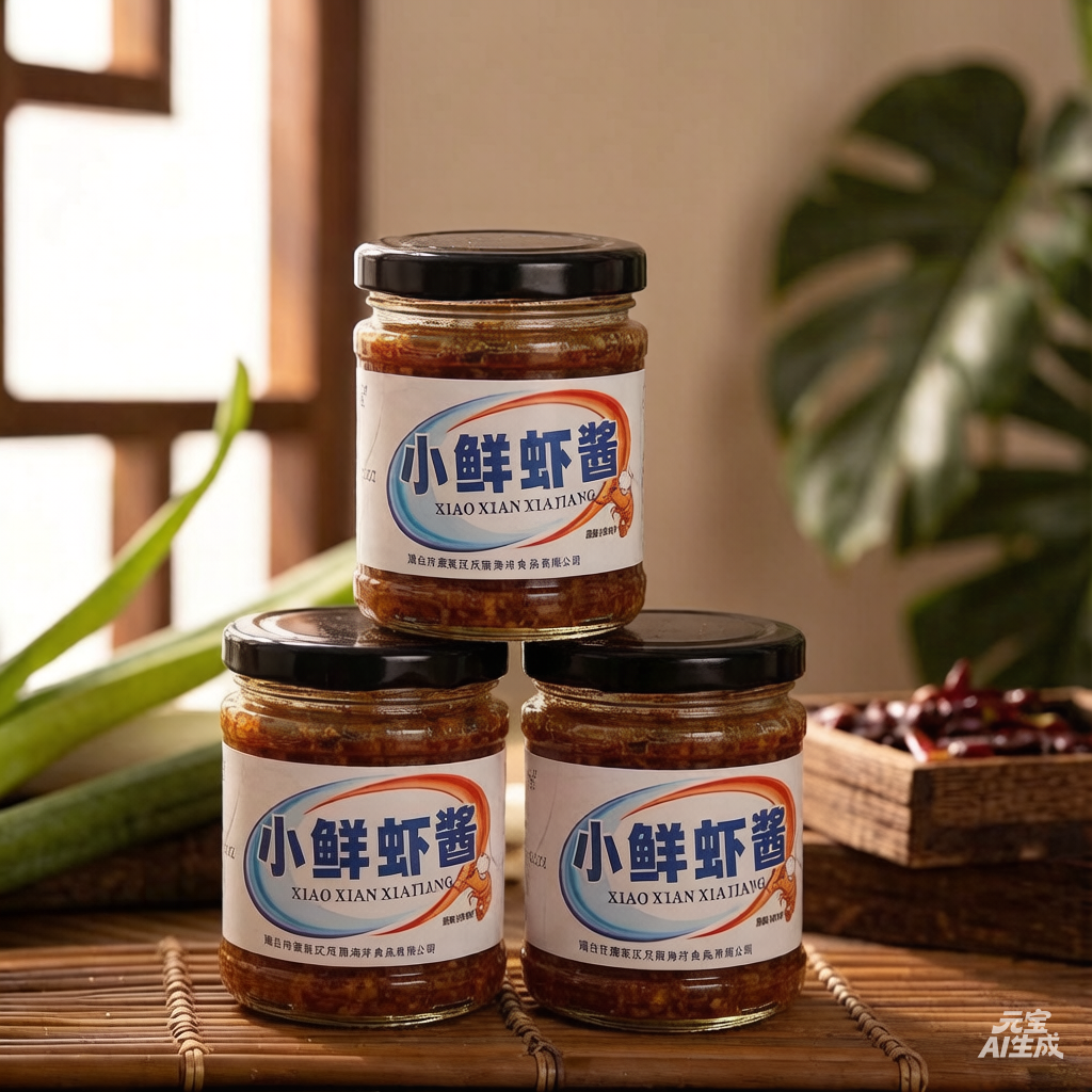 160g小鲜虾酱拌饭酱下饭酱香辣虾米海鲜酱虾仔酱拌面拌饭酱下饭菜