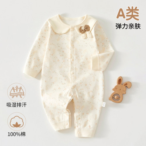 婴儿可爱a类纯棉哈衣连体衣