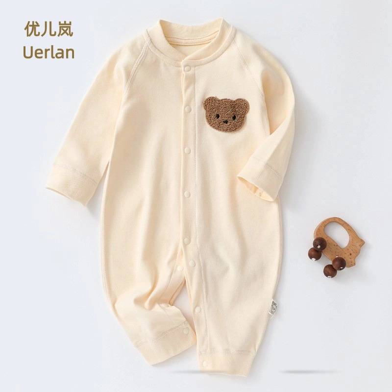 纯棉衣服婴儿连体衣新生春秋