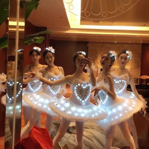 新款芭蕾舞裙儿童小天鹅演出服女童蓬蓬纱裙tutu裙舞蹈表演服装