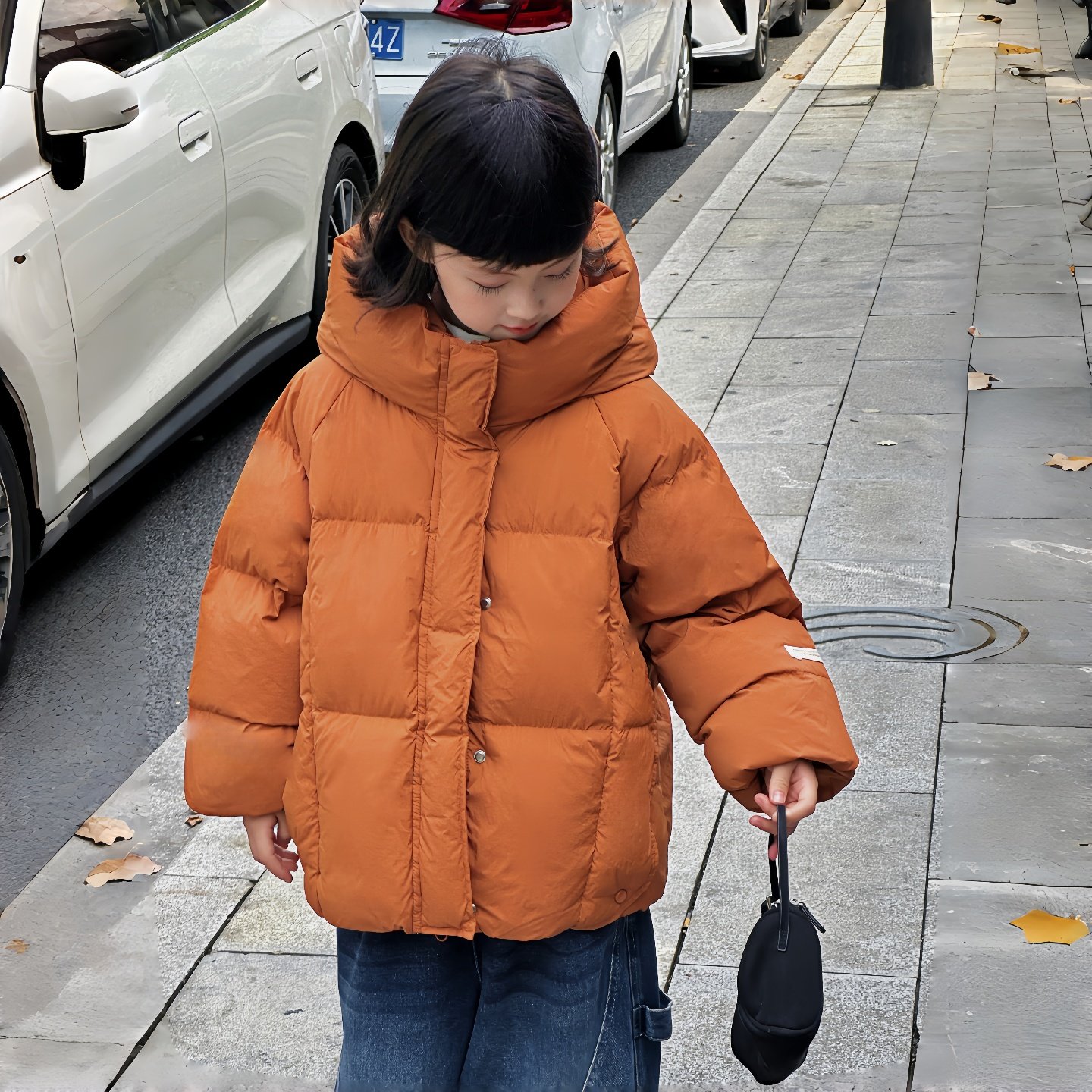 儿童羽绒服2025冬季新款韩版宽松男女宝宝短款加厚保暖面包服外套