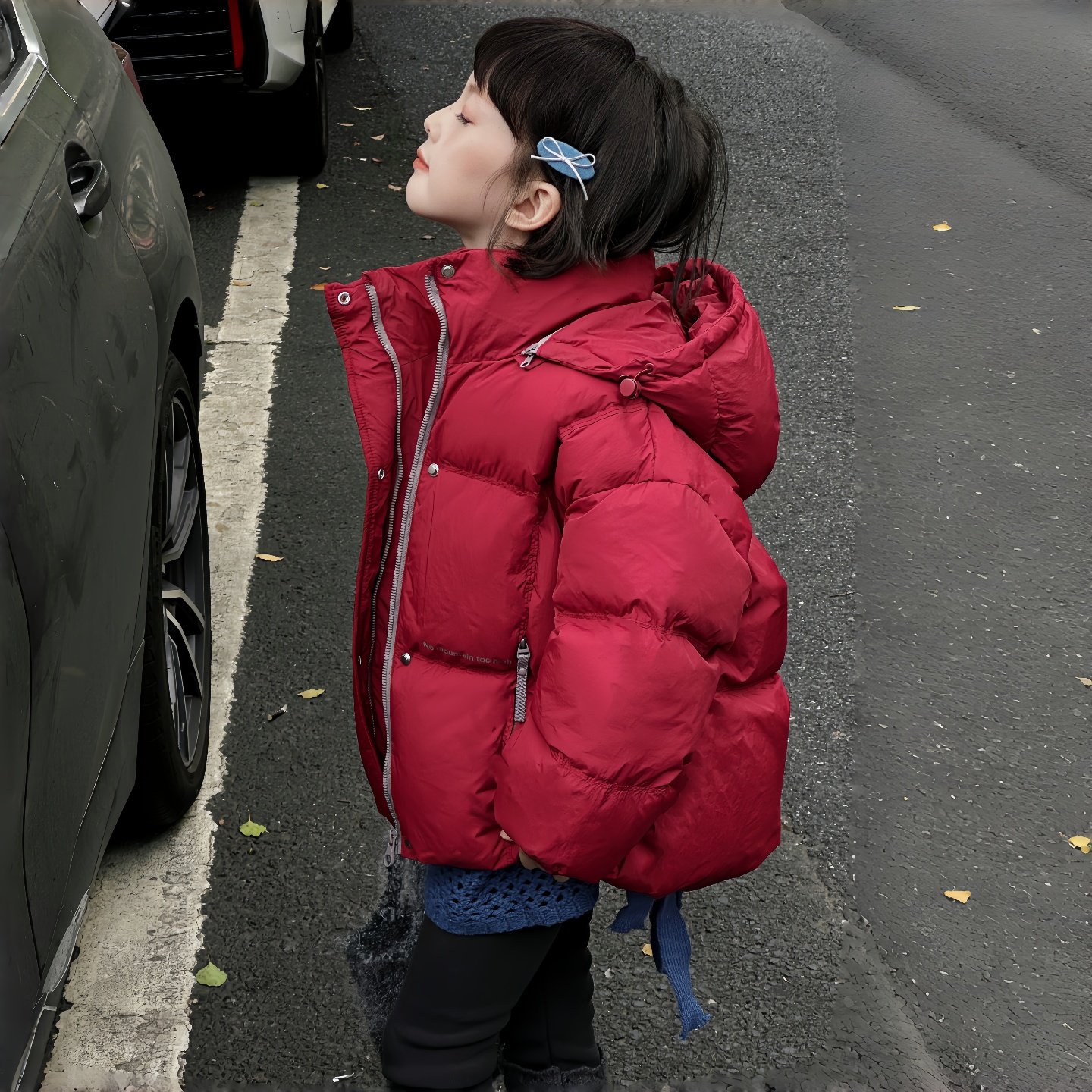 女童羽绒服2025新款冬装儿童短款男童中大童三防90白鸭绒加厚外套